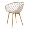 Kit 6 Cadeiras Clarice Nest com Apoio de Braços - Sidera - Nude - 5