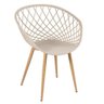 Kit 6 Cadeiras Clarice Nest com Apoio de Braços - Sidera - Nude - 3