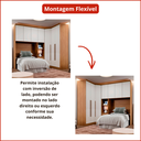 Ver imagem 6 de Guarda Roupa Modulado Solteiro Safira 007 em MDF com 7 Portas e 4 Gavetas