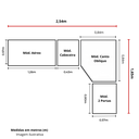 Ver imagem 5 de Guarda Roupa Modulado Solteiro Safira 007 em MDF com 7 Portas e 4 Gavetas