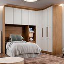 Ver imagem 1 de Guarda Roupa Modulado Solteiro Safira 007 em Mdf com 7 Portas e 4 Gavetas