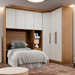 Guarda Roupa Modulado Solteiro Safira 007 em Mdf com 7 Portas e 4 Gavetas - 1
