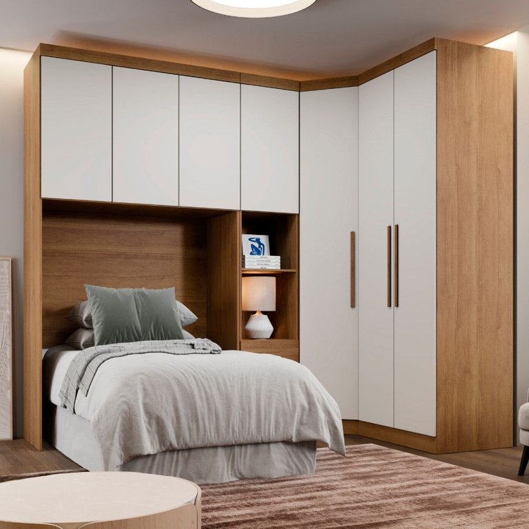 Guarda Roupa Modulado Solteiro Safira 007 em Mdf com 7 Portas e 4 Gavetas Guarda Roupa Modulado Solteiro Safira 007 em Mdf com 7 Portas e 4 Gavetas