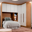 Ver imagem 1 de Guarda Roupa Modulado Solteiro Safira 007 em MDF com 7 Portas e 4 Gavetas