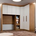Ver imagem 2 de Guarda Roupa Modulado Solteiro Safira 007 em Mdf com 7 Portas e 4 Gavetas