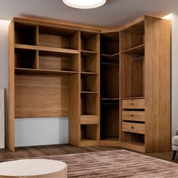 Guarda Roupa Modulado Solteiro Safira 007 em Mdf com 7 Portas e 4 Gavetas - 3