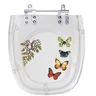 Tampa de Vaso Poliéster Decorada Borboleta Fit Transparente para louça Celite - 1