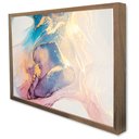 Ver imagem 4 de Quadro Decorativo Abstrato Aquarela Luxo em Moldura Caixa Tacolado Moldura Trad 1cm Madeira Escura C