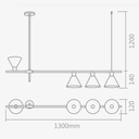Ver imagem 4 de Pendente Moderno Quarto Sala Madri Dourado Lixado Spotline