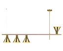 Ver imagem 1 de Pendente Moderno Quarto Sala Madri Dourado Lixado Spotline