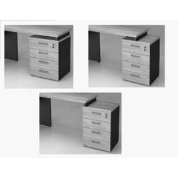 Mesa Escritório em L Web30 1,50M com 4 Gavetas Marsala/Preto - 3