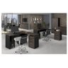 Mesa Escritório em L Web30 1,50M com 4 Gavetas Marsala/Preto - 4