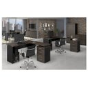 Ver imagem 4 de Mesa Escritório em L Web30 1,50M com 4 Gavetas Marsala/Preto