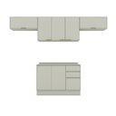 Ver imagem 2 de Cozinha Compacta 4 Peças 100% MDF Linha Fineze Areia