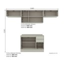 Ver imagem 3 de Cozinha Compacta 4 Peças 100% MDF Linha Fineze Areia