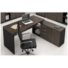 Mesa para Escritório em L Web40 1,70M com Armário Marsala/Preto - 1