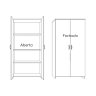 Armário Alto Fechado com 02 Portas – 1,59X0,80X0,42m – INCOFLEX – CINZA/CINZA – 21209. - 3