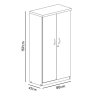 Armário Alto Fechado com 02 Portas – 1,59X0,80X0,42m – INCOFLEX – CINZA/CINZA – 21209. - 2