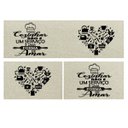 Ver imagem 3 de Jogo Tapete Cozinha Natural Algodão Antiderrapante 3 Peças Coração Preto