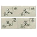 Ver imagem 2 de Jogo Tapete Cozinha Natural Algodão Antiderrapante 3 Peças Folhas Verde