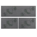 Ver imagem 4 de Jogo Tapete Cozinha Chumbo Algodão Antiderrapante 3 Peças Folhas