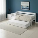 Ver imagem 1 de Bicama Solteiro Branca Madeira Maciça com Cama Auxiliar