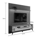 Ver imagem 3 de Rack com Painel para Tv até 70 Polegadas Tormalina 2 Portas 1 Prateleira Cedro/off White - Pnr Móvei