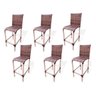 BANQUETA ALTA - KIT C/ 6 BANQUETAS 60CM PARA BALCÃO BAR BANCADA COZINHA AMERICANA ÁREA GOURMET CHURR - 1