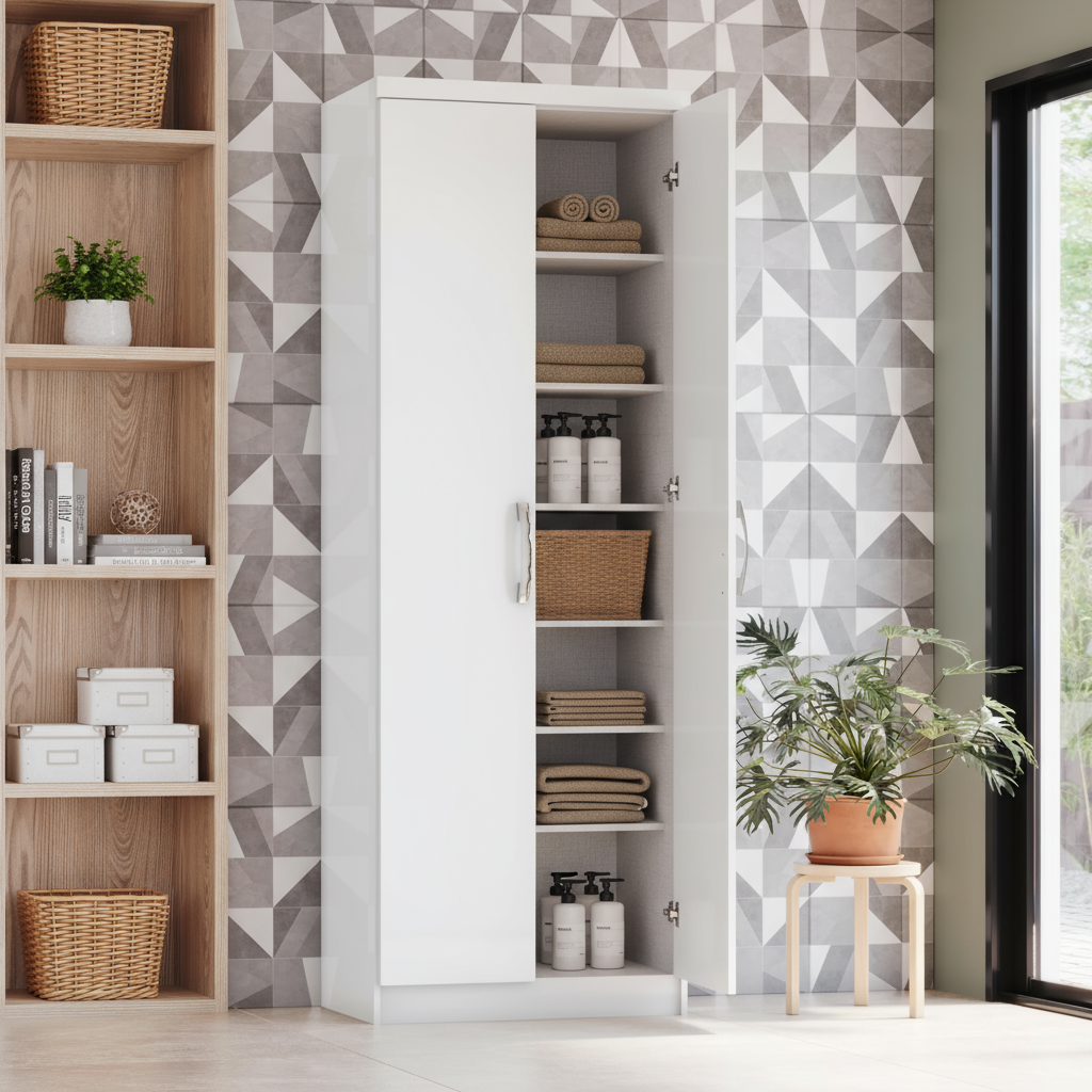 Armário Multiuso 2 Portas 6 Prateleiras Happy Espresso Móveis