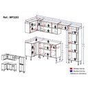 Ver imagem 6 de Armário De Cozinha Completa 6 Peças Xangai Zouk Multimóveis Branco/Lacca Fumê Branco/Lacca Fumê