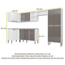 Ver imagem 3 de Armário De Cozinha Completa 6 Peças Xangai Zouk Multimóveis Branco/Lacca Fumê Branco/Lacca Fumê