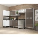 Ver imagem 2 de Armário De Cozinha Completa 6 Peças Xangai Zouk Multimóveis Branco/Lacca Fumê Branco/Lacca Fumê