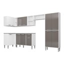 Ver imagem 4 de Armário De Cozinha Completa 6 Peças Xangai Zouk Multimóveis Branco/Lacca Fumê Branco/Lacca Fumê