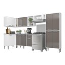 Ver imagem 1 de Armário De Cozinha Completa 6 Peças Xangai Zouk Multimóveis Branco/Lacca Fumê Branco/Lacca Fumê