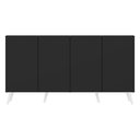 Ver imagem 3 de Aparador Buffet 4 Portas Retrô Veneza Multimóveis V3556 Preto/Branco Preto/Branco