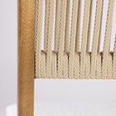 Ver imagem 4 de Kit 2 Cadeiras de Jantar sem Braços Tune Bege/Verniz Mel/Corda Areia/Tecido Gelo