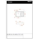 Ver imagem 2 de Pia Inox Fabrinox PSD800E 80x52cm, cuba esquerda e furo para torneira