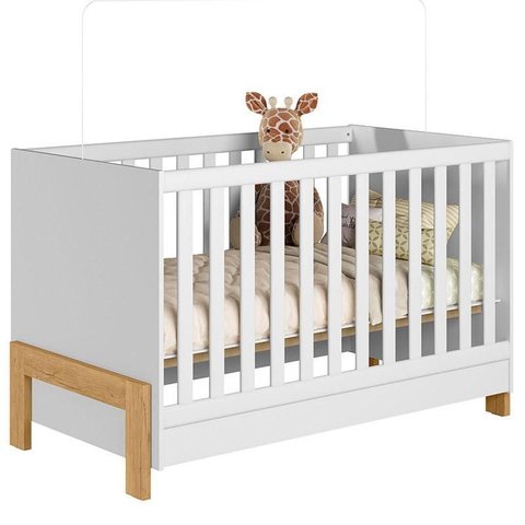 Berço Americano Mini Cama Fantasia 4300 Branco Acetinado com Colchão Tend Tudo – Qmovi