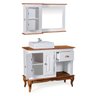 Gabinete para Banheiro 2 Portas com Espelheira Dália 3058 -branco/imbuia Glazer - 2
