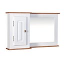 Ver imagem 5 de Gabinete para Banheiro 2 Portas com Espelheira Dália 3058 -branco/imbuia Glazer