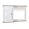 Gabinete para Banheiro 2 Portas com Espelheira Dália 3058 -branco/imbuia Glazer - 5