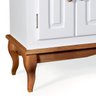 Gabinete para Banheiro 2 Portas com Espelheira Dália 3058 -branco/imbuia Glazer - 4