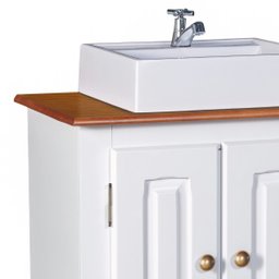 Gabinete para Banheiro 2 Portas com Espelheira Dália 3058 -branco/imbuia Glazer - 3