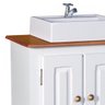 Gabinete para Banheiro 2 Portas com Espelheira Dália 3058 -branco/imbuia Glazer - 3