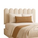 Ver imagem 4 de Cabeceira Casal Design Nuvem 45cm 7 Placas em Suede Macio:branco