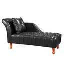 Ver imagem 1 de Divã Chesterfield Anna Recamier 160cm Via Encanto Courano Preto Lado Esquerdo