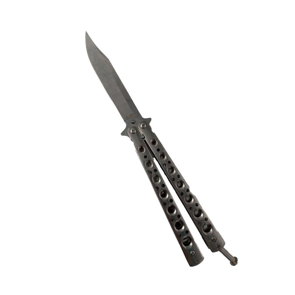 Canivete Butterfly Prata Aço 420 - HZ-06-1096