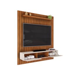 Painel para Tv até 65 Polegadas Ripado Dj Móveis Luca 160 Freijó Off - 4