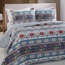 Ver imagem 2 de Colcha Patchwork King Size Dupla Face C/ Porta Travesseiro Lucca 4 Rozac