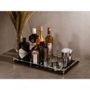 Ver imagem 2 de Bandeja Decorativa Aparador de Vidro Preto Grande 54x32 Bar